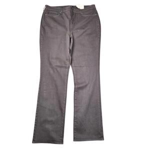 NYDJ Jeans Womens 14 Marilyn Straight Coffee Bean Denim Stretch Casual